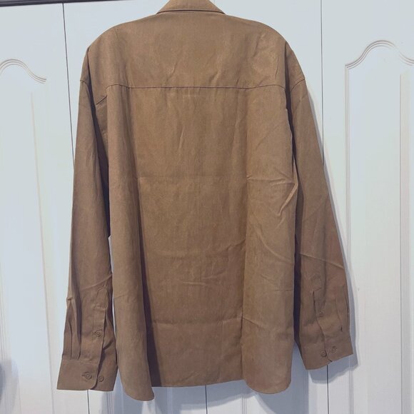 Firethorn Silver-NWT-Men's Long Sleeve X Large Tobacc/Came/Tan Micro Fiber Suede - Picture 9 of 16